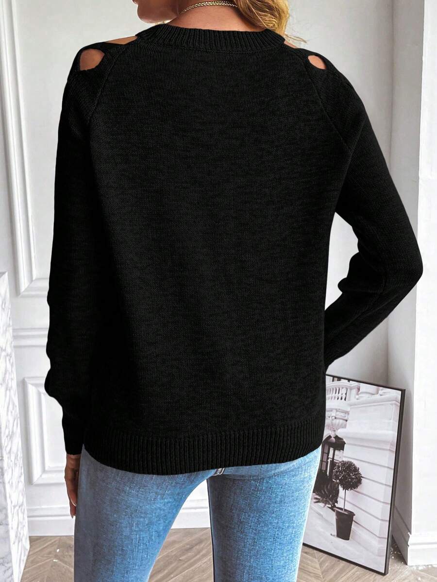 Elora Pullover | Sexy einfarbiger Pullover mit langen Ärmeln
