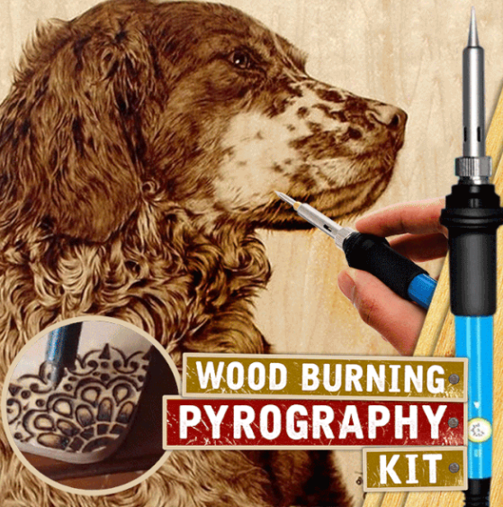 Wood Art Pen | Kit mit 28 Aufsätzen für GRATIS