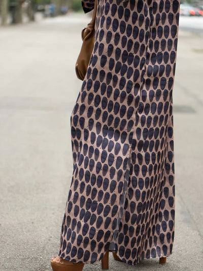 Monclara | Andrea Lässiges Oval Print Kleid
